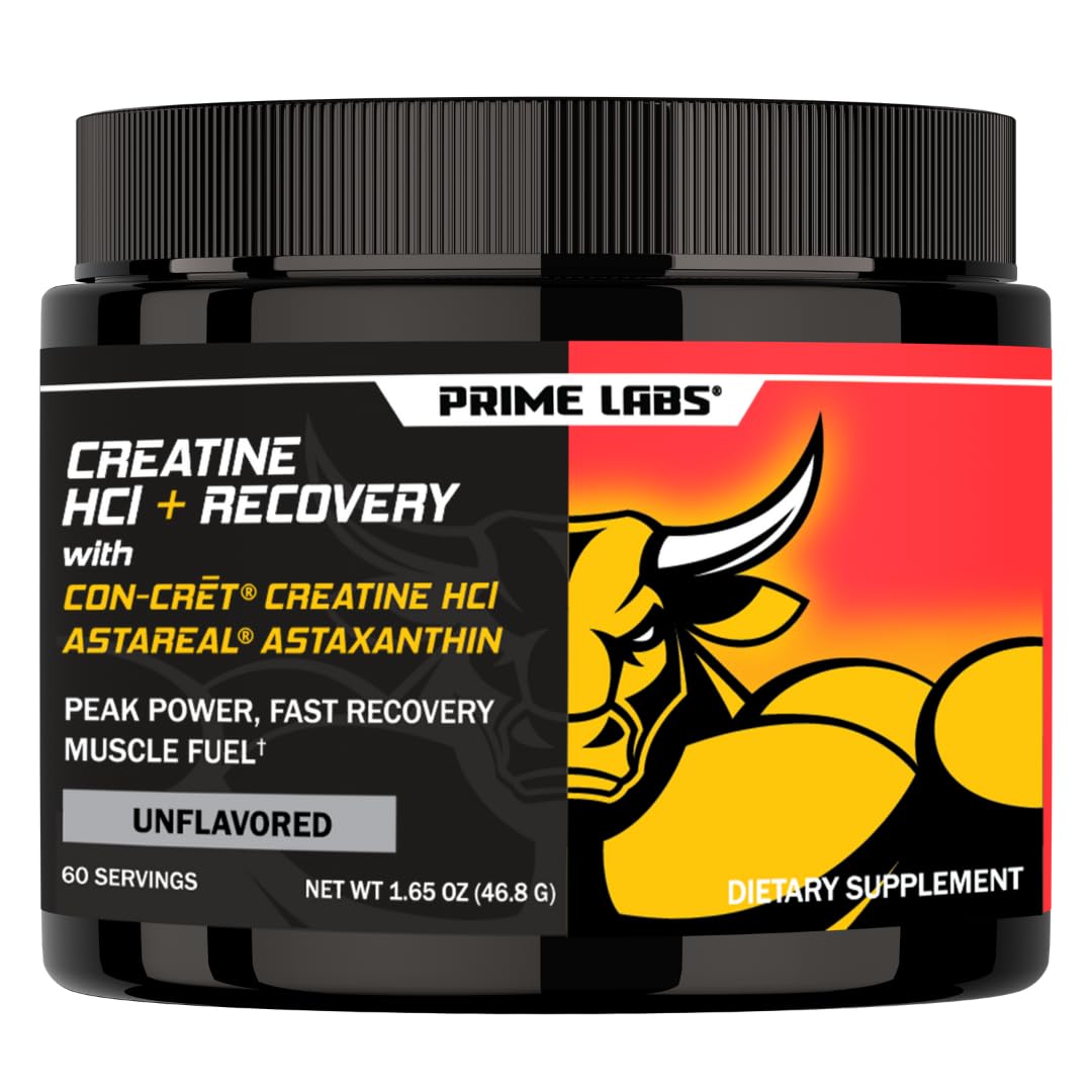Poudre de créatine HCl Labs 80g, vue de face