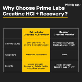 Poudre de créatine HCl Labs sur une cuillère