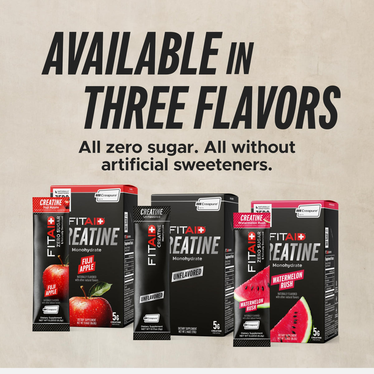 Poudre de créatine LIFEAID FITAID avec d'autres suppléments