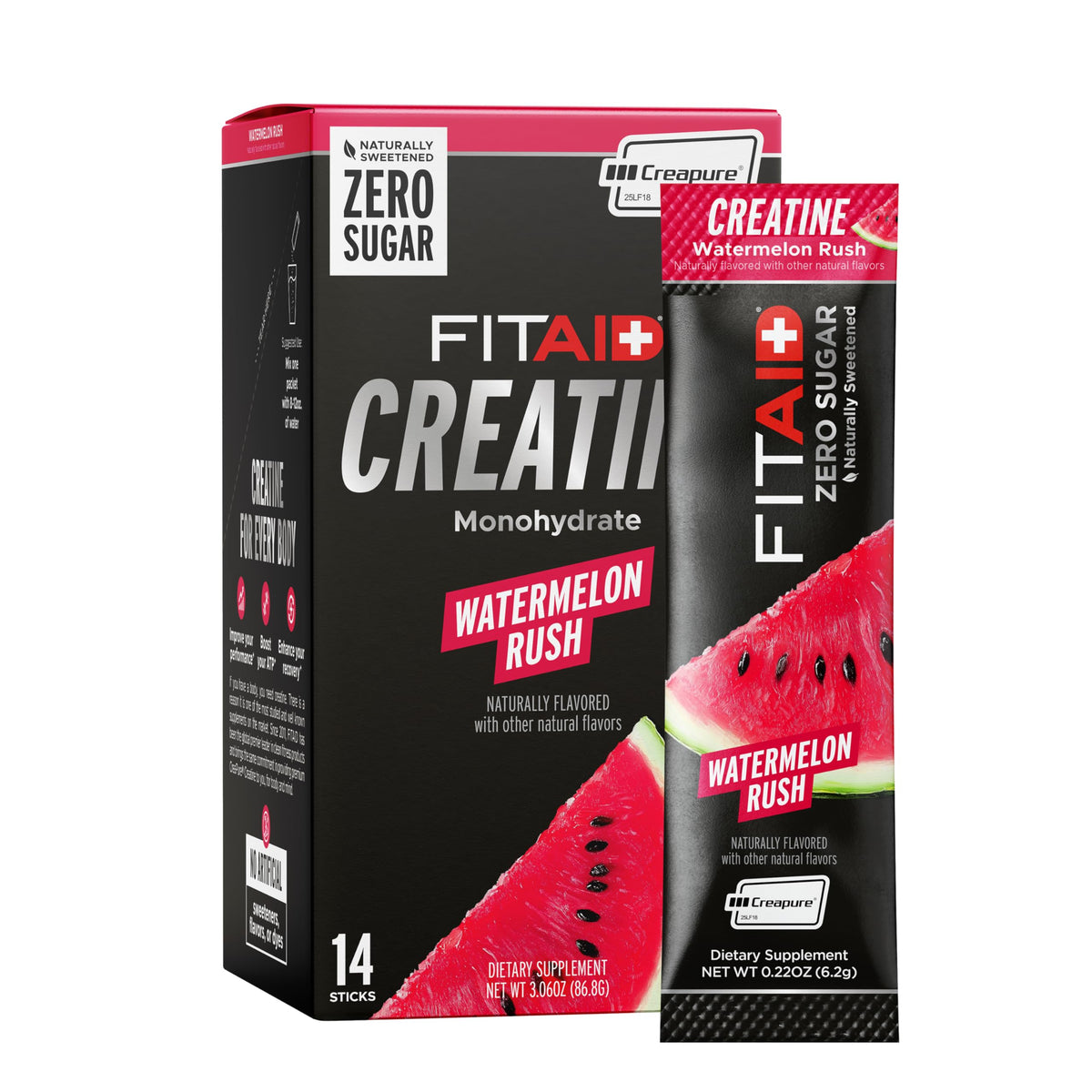 Poudre de créatine LIFEAID saveur pastèque sachets individuels
