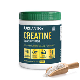 Poudre de créatine micronisée Organika 500g vue avant
