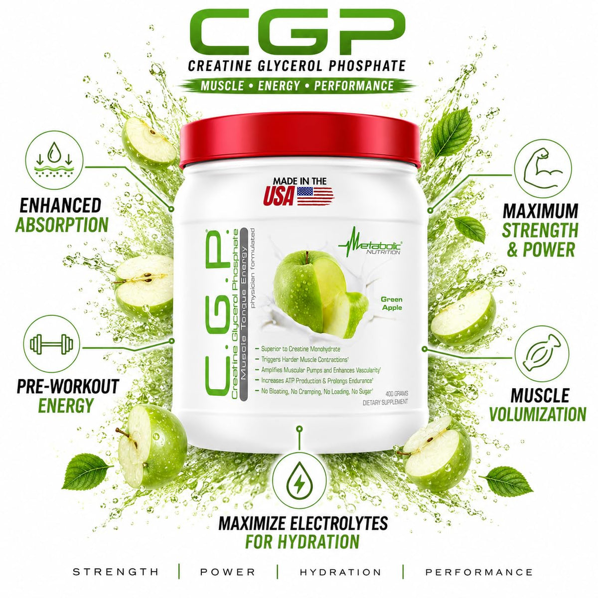 Poudre de créatine monohydrate a balanced routine Nutrition 400g avec cuillère doseuse