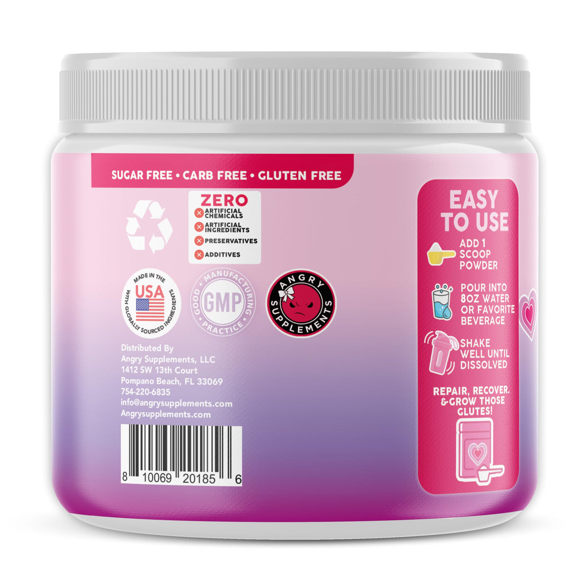 Poudre de créatine monohydrate Angry Supplements dans une cuillère