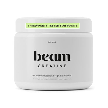 Poudre de créatine monohydrate BEAM 5g micronisée, vue avant
