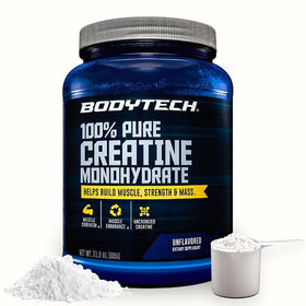 Poudre de créatine monohydrate BodyTech 1080g vue de face