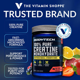 Poudre de créatine monohydrate BodyTech 422g, vue arrière