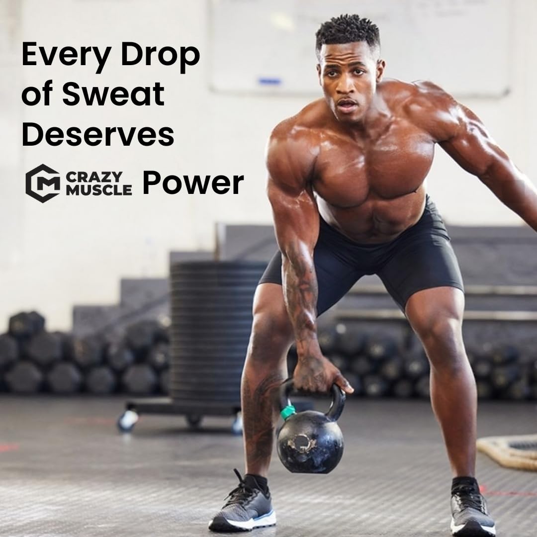 Poudre de Créatine Monohydrate Crazy Muscle avec un programme d'entraînement