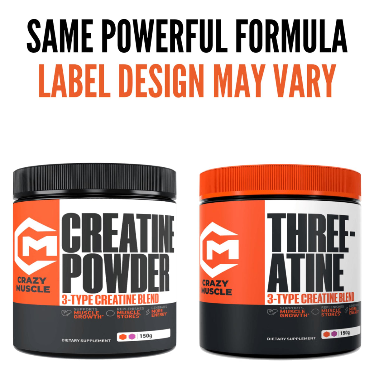 Poudre de Créatine Monohydrate Crazy Muscle sur une surface de cuisine