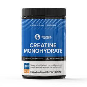 Poudre de créatine monohydrate Designs for Sport vue de face