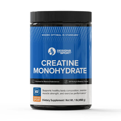 Poudre de créatine monohydrate Designs for Sport vue de face