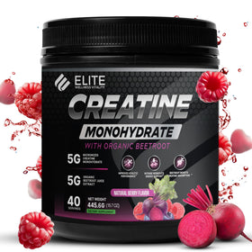 Poudre de créatine monohydrate ELITE WELLNESS VITALITY 540g vue de face