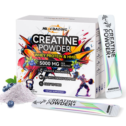 Poudre de créatine monohydrate HEALOADING 272g vue de face