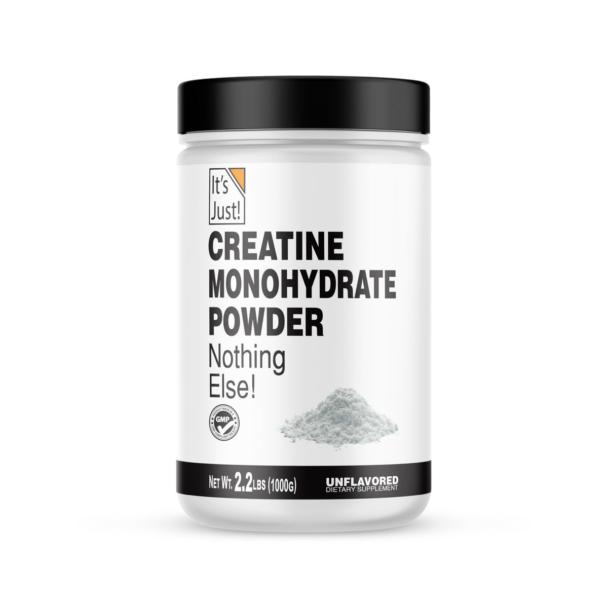 Poudre de créatine monohydrate It's Just! 1000g vue de face