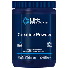 Poudre de créatine monohydrate Life Extension 300 g vue de face