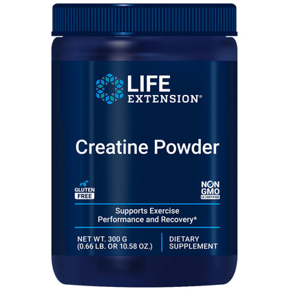 Poudre de créatine monohydrate Life Extension 300 g vue de face