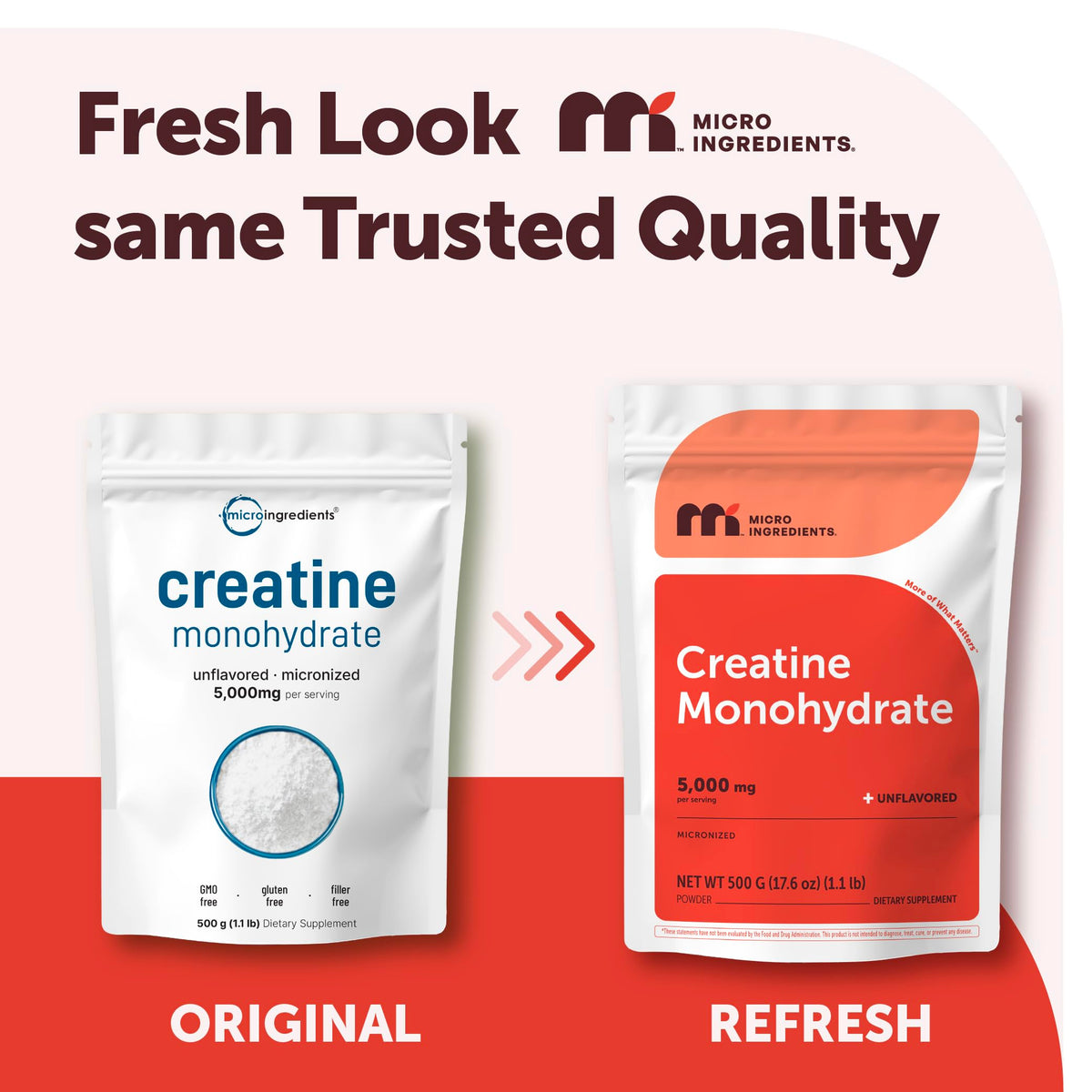Poudre de créatine monohydrate Micro Ingredients 500 g avec cuillère incluse