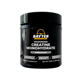Poudre de créatine monohydrate micronisée Bayter Nutrition vue de face