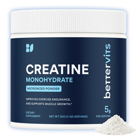 Poudre de créatine monohydrate micronisée Bettervits 340g vue de face