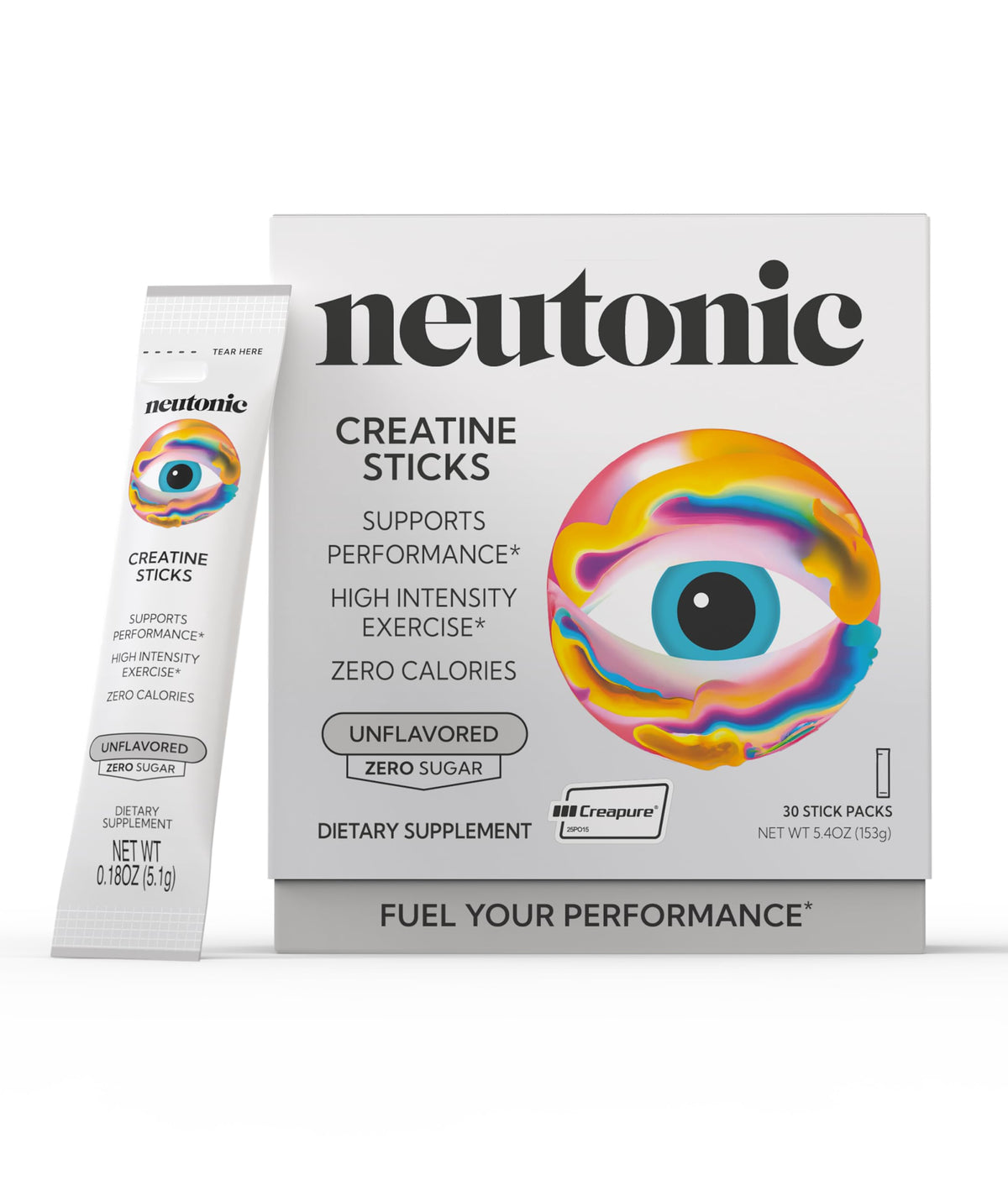 Poudre de créatine monohydrate Neutonic en sachets de 30 sticks