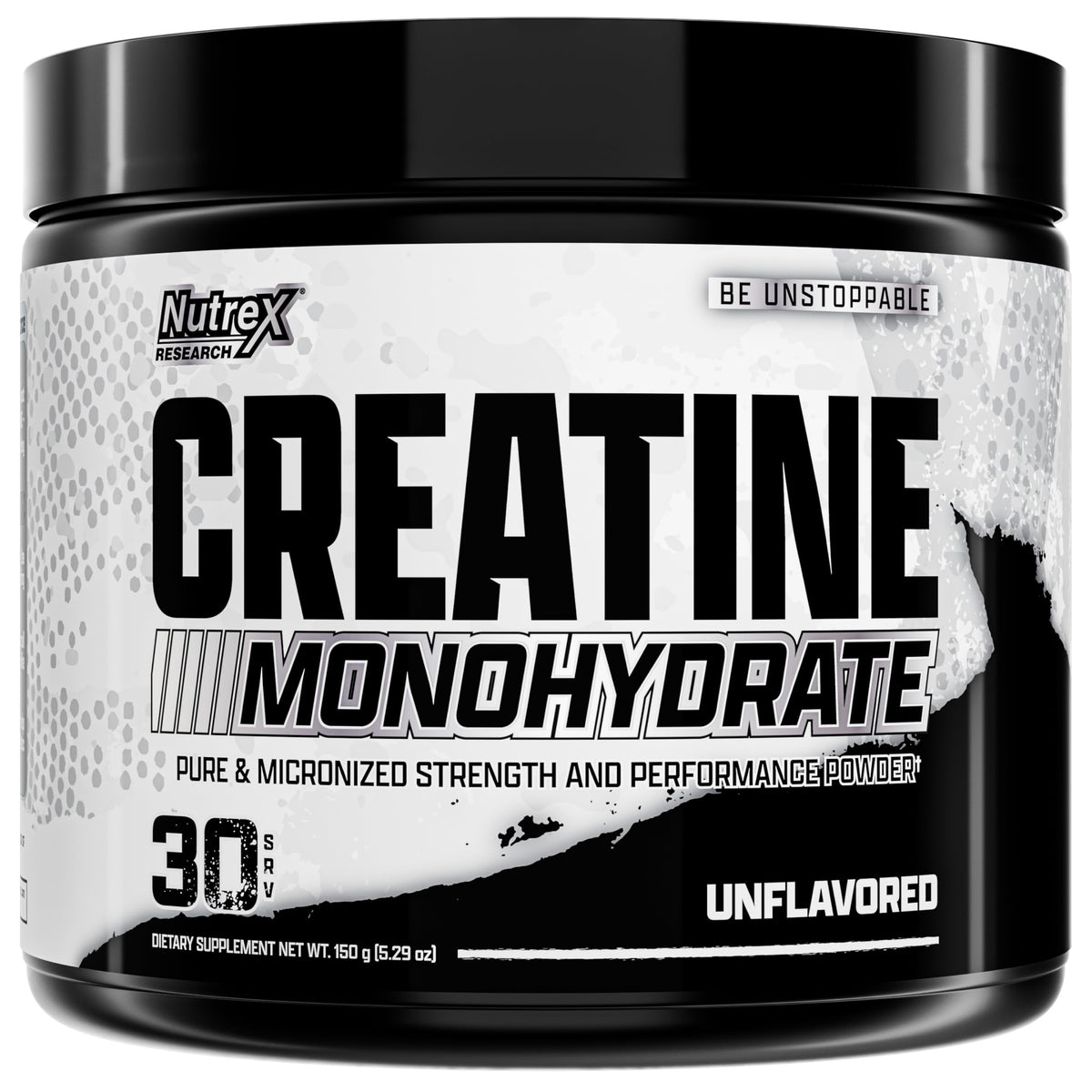Poudre de créatine monohydrate Nutrex Research 30 portions vue de face