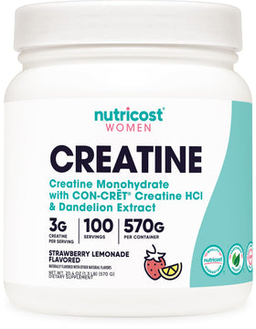 Poudre de créatine monohydrate Nutricost 649g vue de face