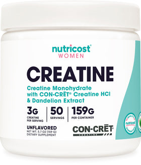 Poudre de créatine monohydrate Nutricost vue de face