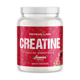 Poudre de créatine monohydrate Primeval Labs goût Jamaica vue de face