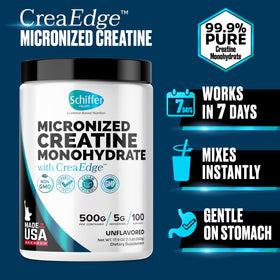 Poudre de créatine monohydrate SCHIFFER HEALTH 500g avec cuillère incluse