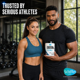Poudre de créatine monohydrate SCHIFFER HEALTH 500g en action pendant l'entraînement