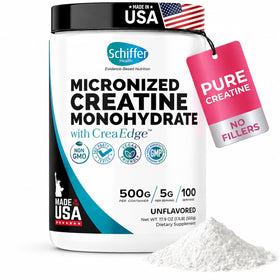 Poudre de créatine monohydrate SCHIFFER HEALTH 500g vue de face