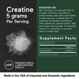 Poudre de créatine monohydrate SMARTERNUTRITION sur une table