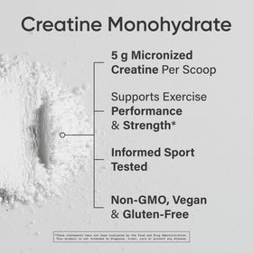 Poudre de créatine monohydrate Sports Research dans un shaker