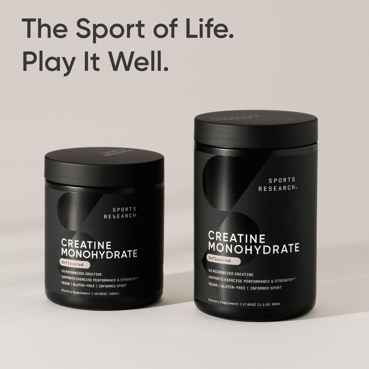 Poudre de créatine monohydrate Sports Research en préparation de boisson