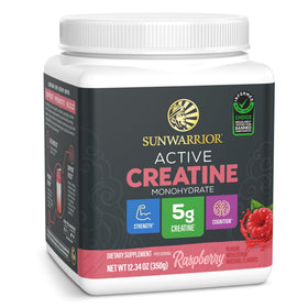 Poudre de créatine monohydrate Sunwarrior 440g saveur framboise