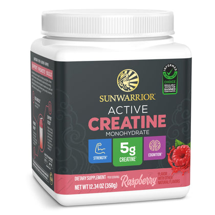Poudre de créatine monohydrate Sunwarrior 440g saveur framboise