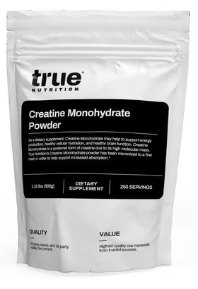 Poudre de créatine monohydrate True Nutrition 500g vue de face