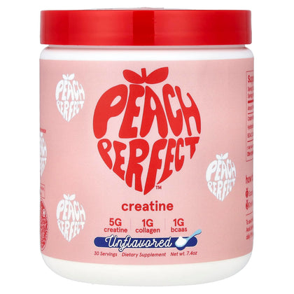 Poudre de créatine Peach Perfect 272g vue de face avec étiquette