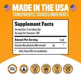 Poudre de créatine Sun Nutraceuticals dans un verre d'eau