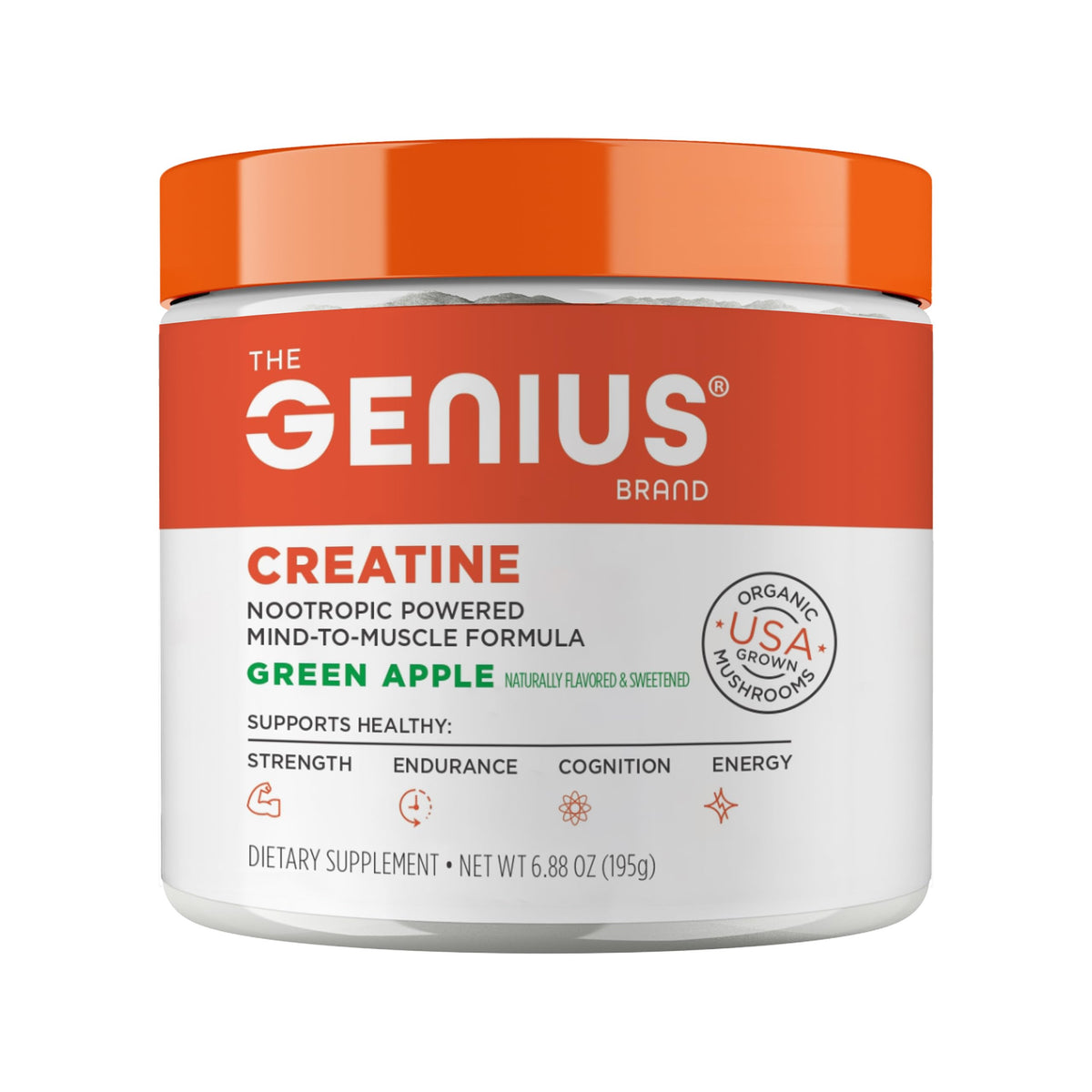 Poudre de créatine The Genius Brand pomme verte 272g vue avant