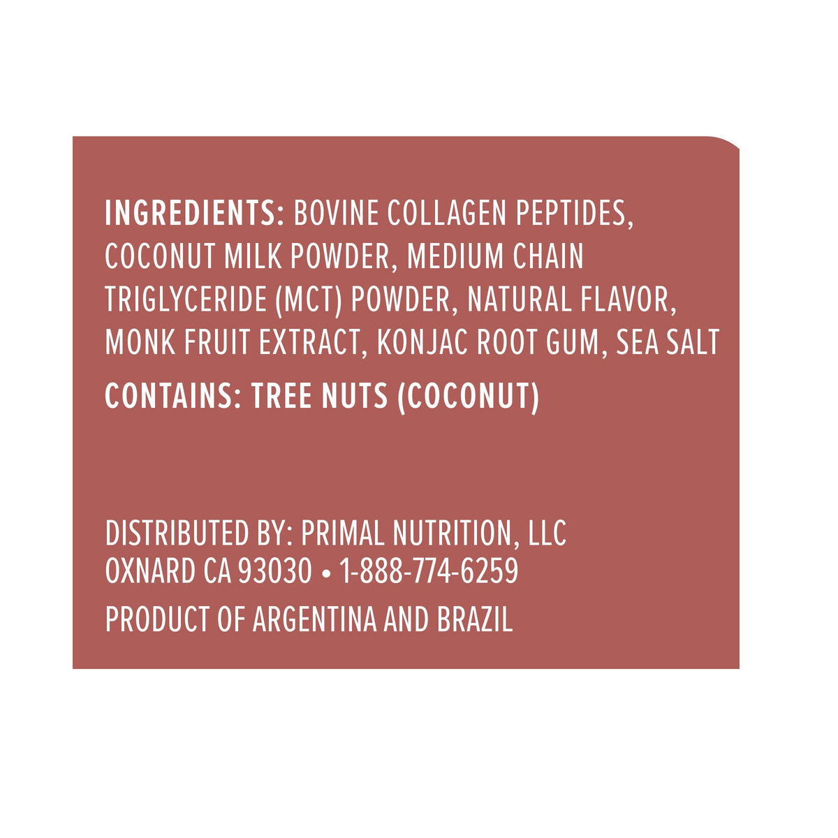 Poudre de Crème de Noisette Collagène Primal Kitchen dans un bol