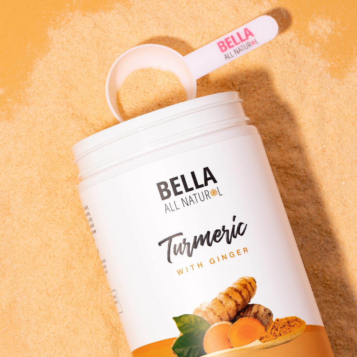 Poudre de curcuma et gingembre Bella All Natural 300g vue arrière