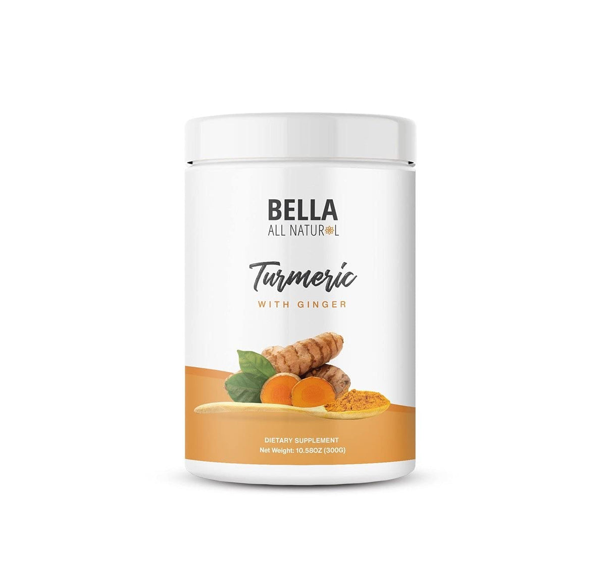 Poudre de curcuma et gingembre Bella All Natural 300g vue avant