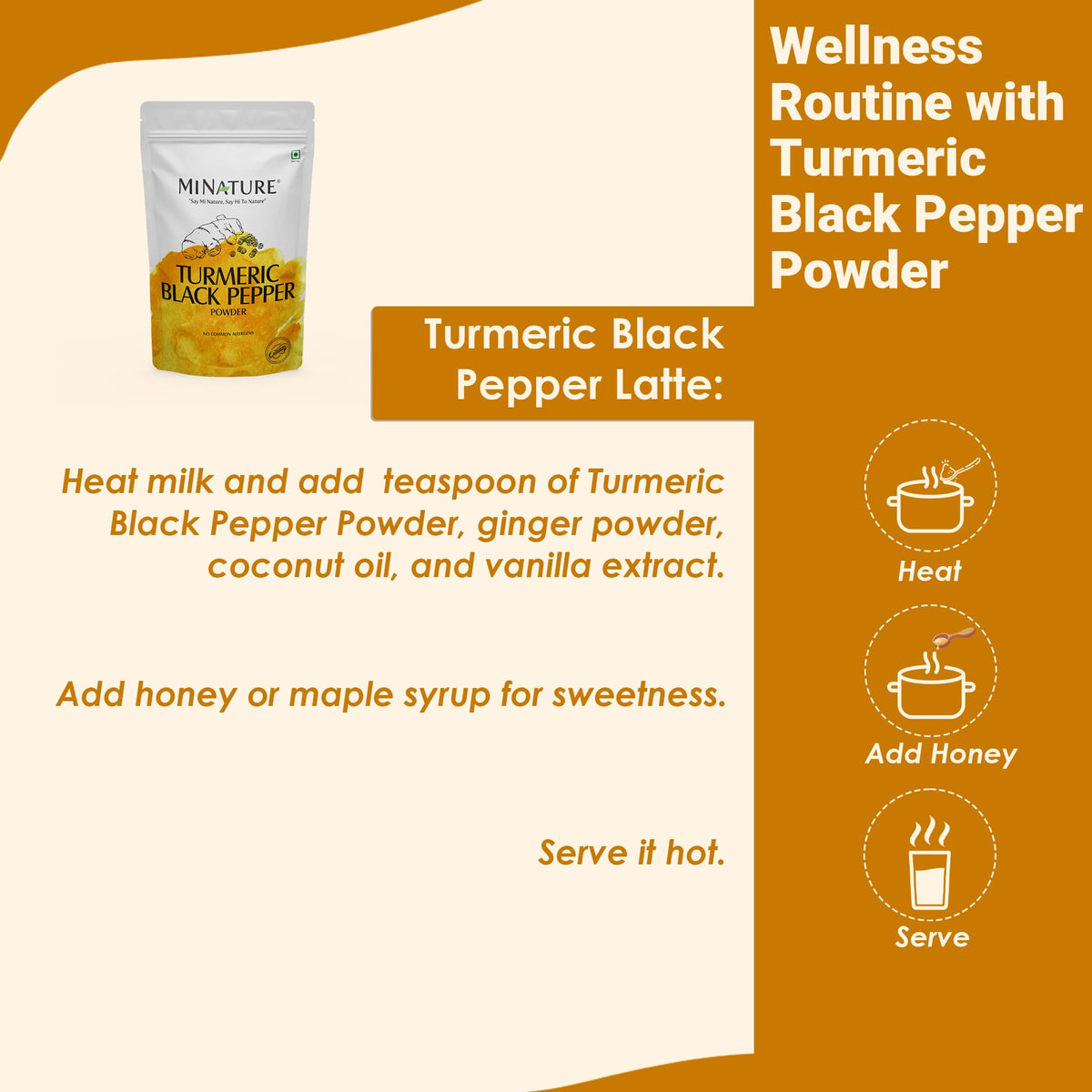 Poudre de curcuma minature 454g avec légumes frais