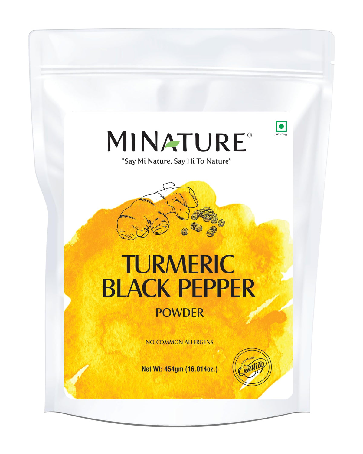 Poudre de curcuma minature 454g vue de face
