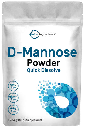 Poudre de D-Mannose Micro Ingredients 340g vue de face