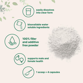 Poudre de D-Mannose Micro Ingredients dans un verre avec de l'eau