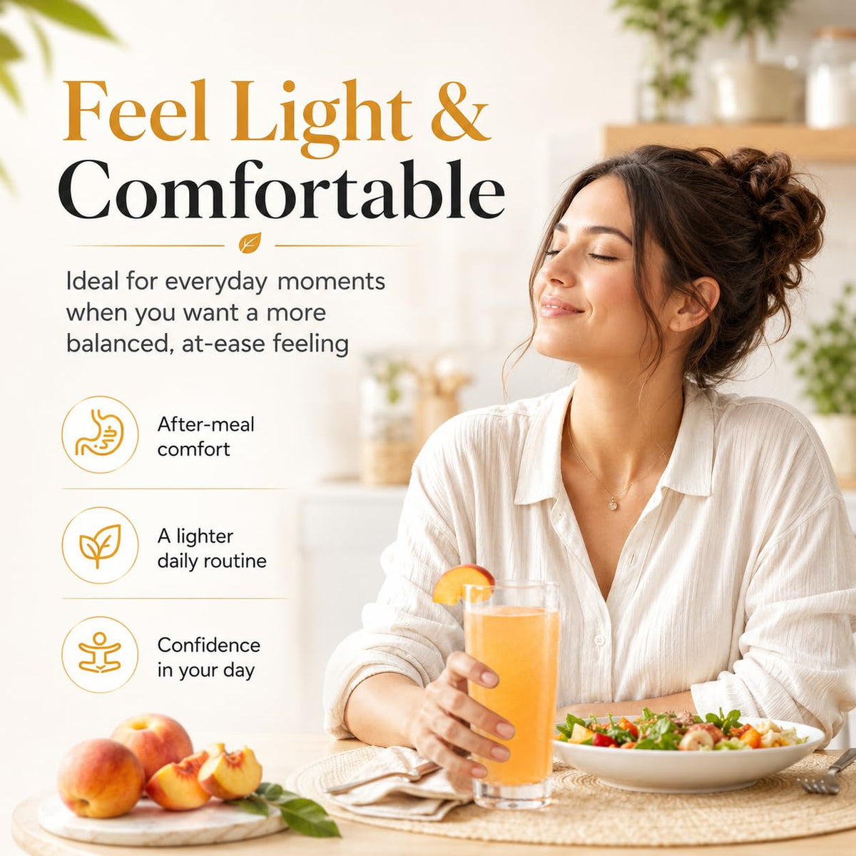 Poudre de dé NovairHealth sur une table avec des fruits