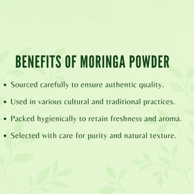 Poudre de feuille de moringa AYURVEDASHREE avec des ingrédients frais