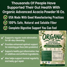 Poudre de Fibre d'Acacia Bio 2,3 kg mélangée dans un verre d'eau