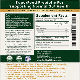 Poudre de fibre d'acacia bio 458g - utilisation dans un smoothie